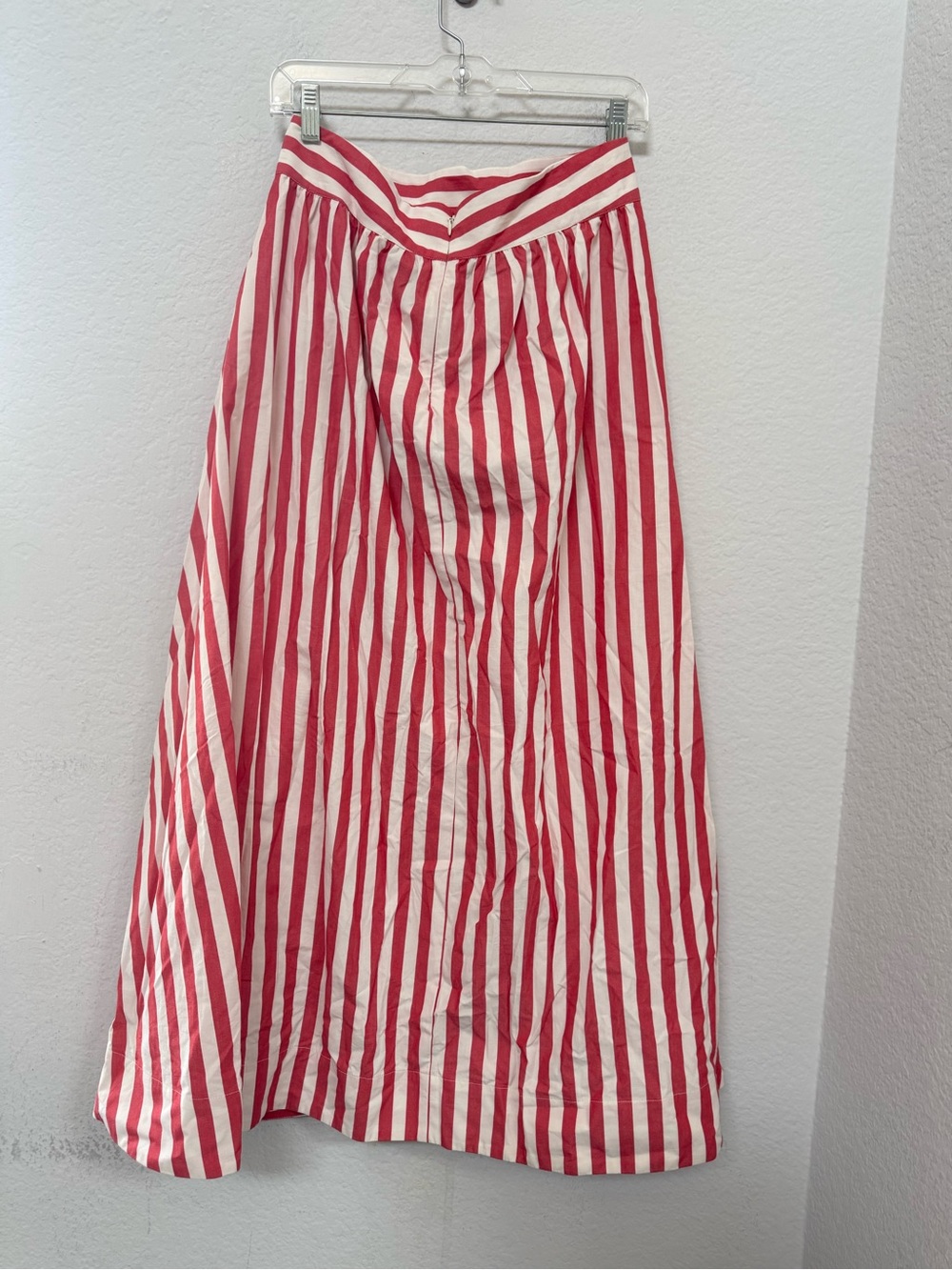Sezane Arianna Skirt Ecru Red Striped Size 38 - Picture 4 of 6